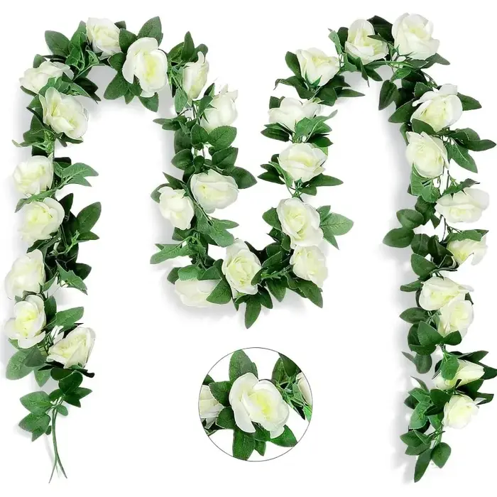 Guirlande de roses artificielles à 9 fleurs