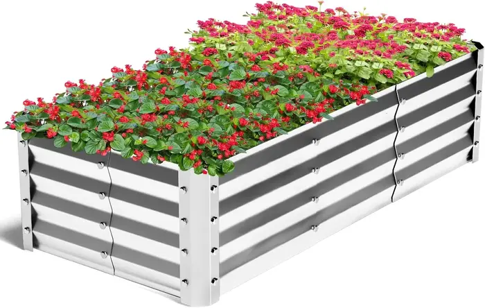 Kit de jardinière en acier galvanisé 4x2x1 pieds