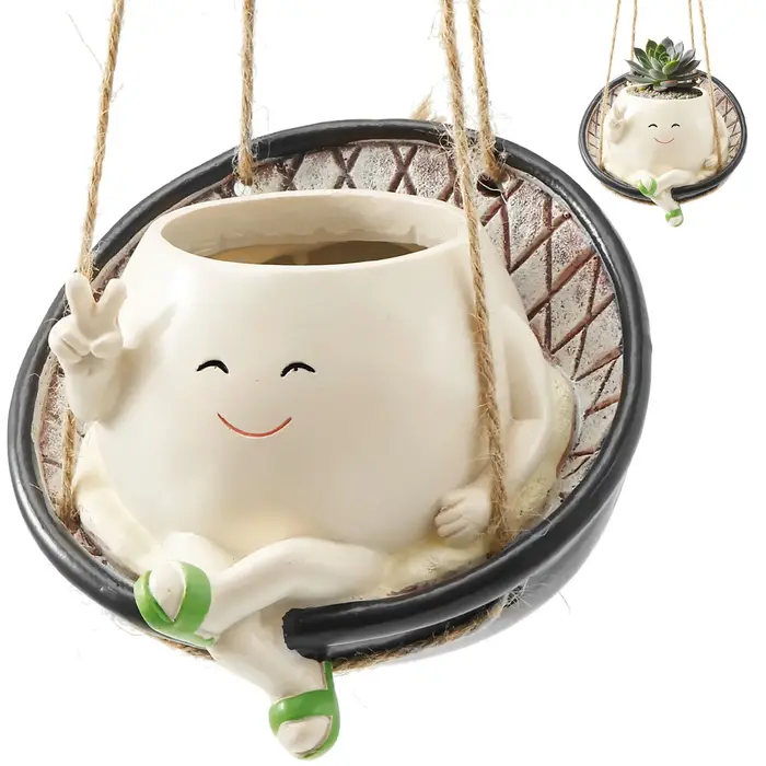 Pot de jardinière en résine synthétique
