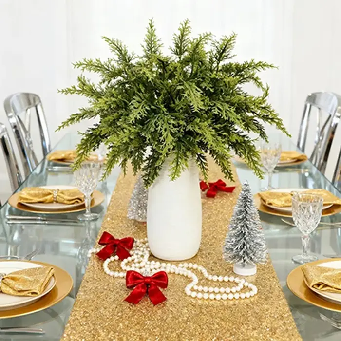 Plantes artificielles Cyprès Feuilles De Noël Arbre Partie Maison Salon Décor En Plein Air Jardin Fleurs De Mariage Artisanat Cadeau Ornements