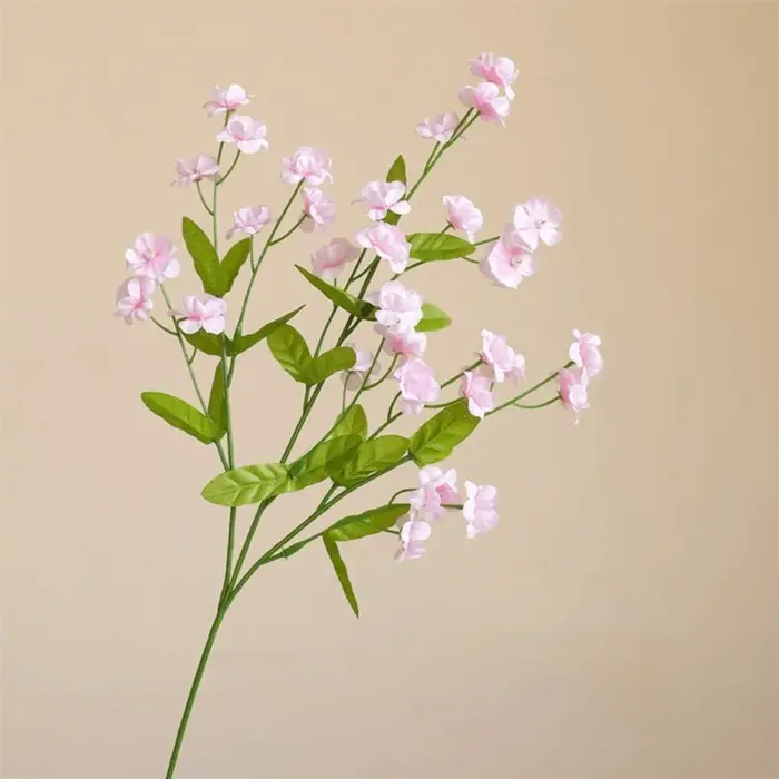 Nouvelles fleurs artificielles de myosotis à longue tige de 47 cm, fleurs de simulation en soie pour