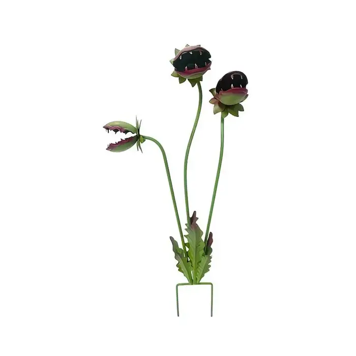 Piquet de jardin en métal pour plantes carnivores