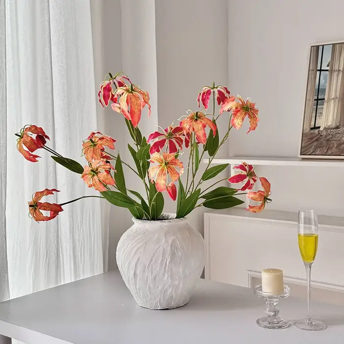 Gloriosa – fleur artificielle de flamme de lys