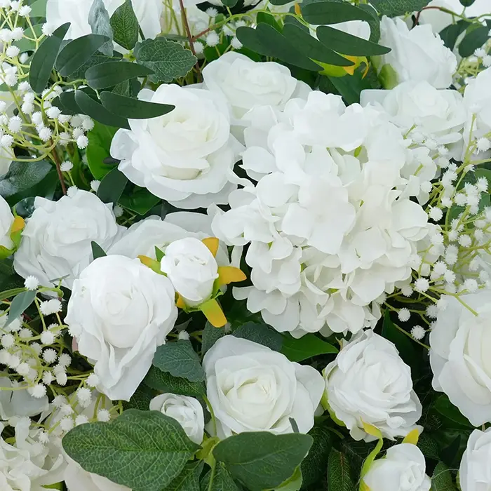 Blanc bébé souffle verdure saule accrocher fleur rangée Table centres