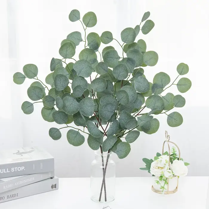 Plantes artificielles feuille d'eucalyptus vigne saint valentin décoration Vase maison chambre mariage jardin arc de roses Scrapbooking fausses fleurs