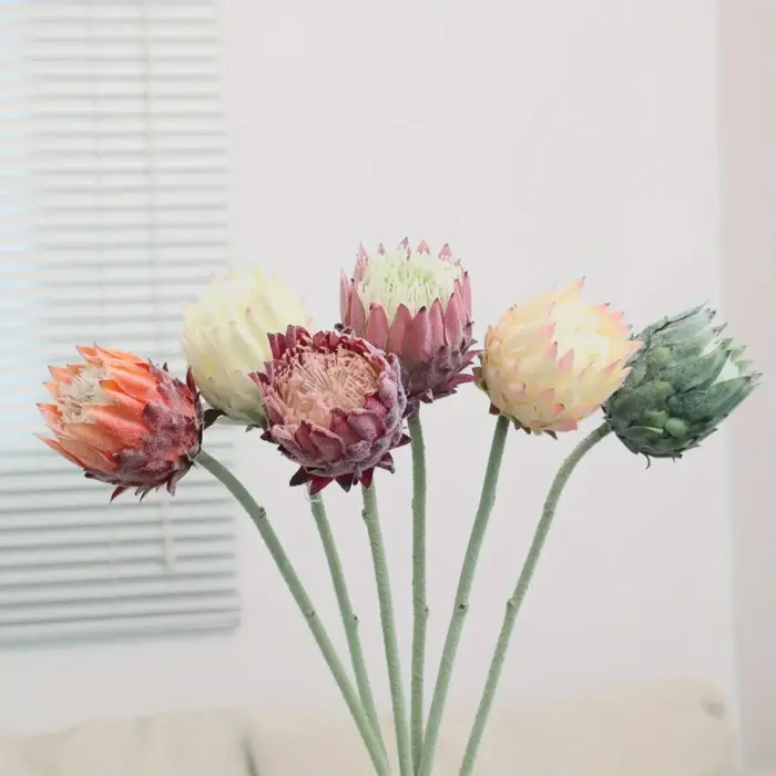 Fleurs artificielles de chardon nordique, fleurs empereur, fleurs pour mariage et fiançailles, fleurs décoratives pour fête et maison, 2 pièces