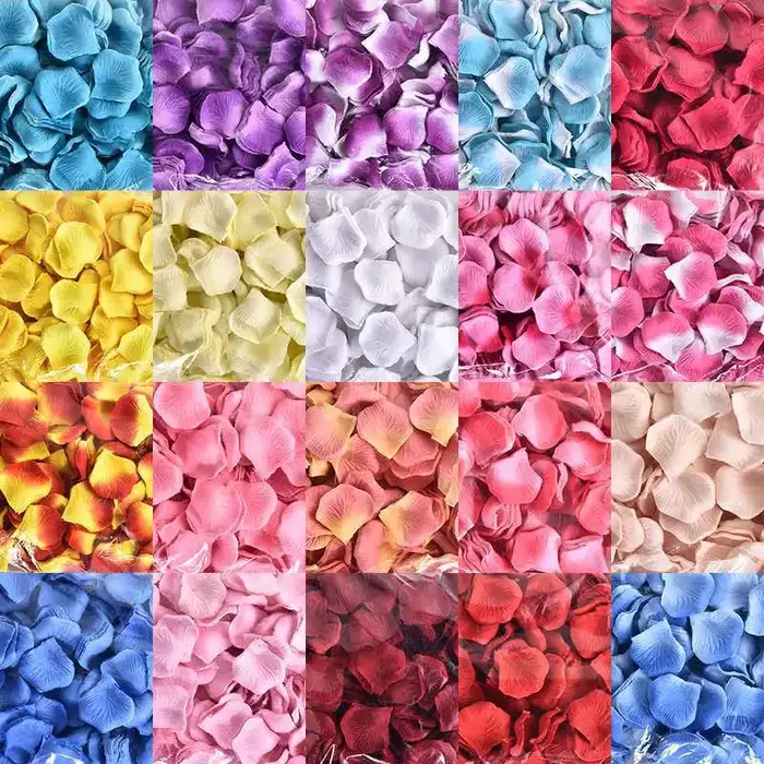 Pétale de Rose colorée artificielle romantique