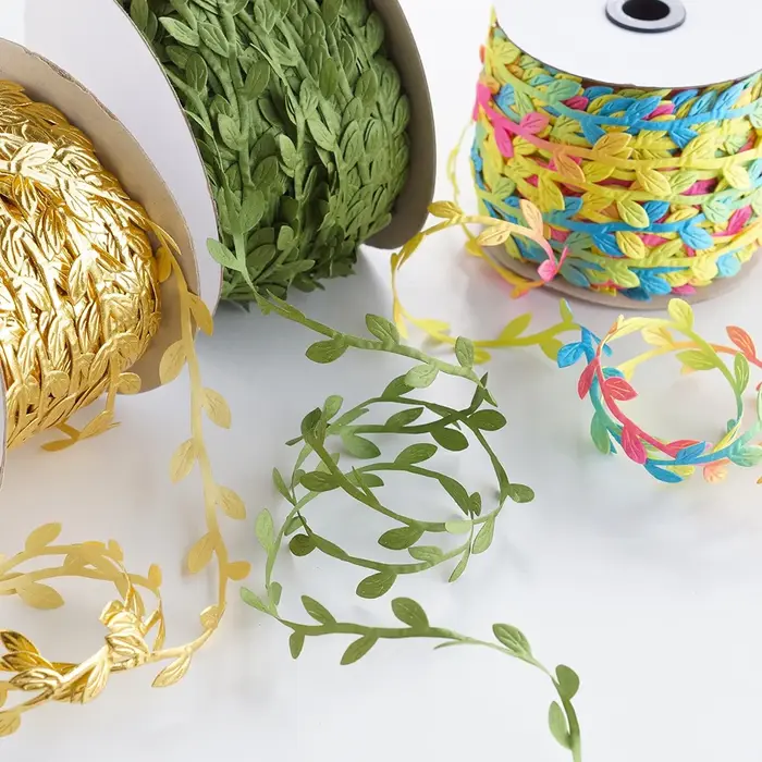 Feuilles de vigne vertes artificielles pour bricolage