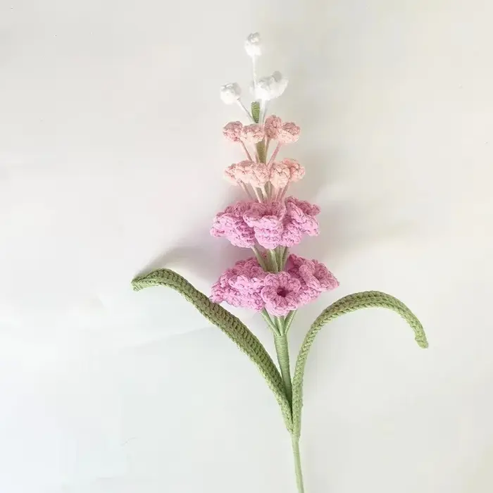 Bouquet de jacinthes en laine tissée