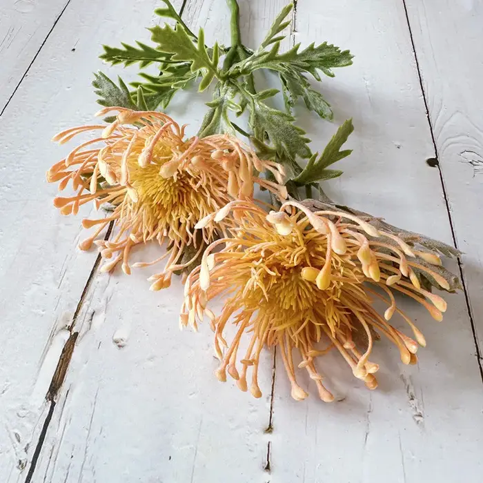 Grande fleur de chrysanthème araignée artificielle réaliste, fausse fleur pour décoration de salle d