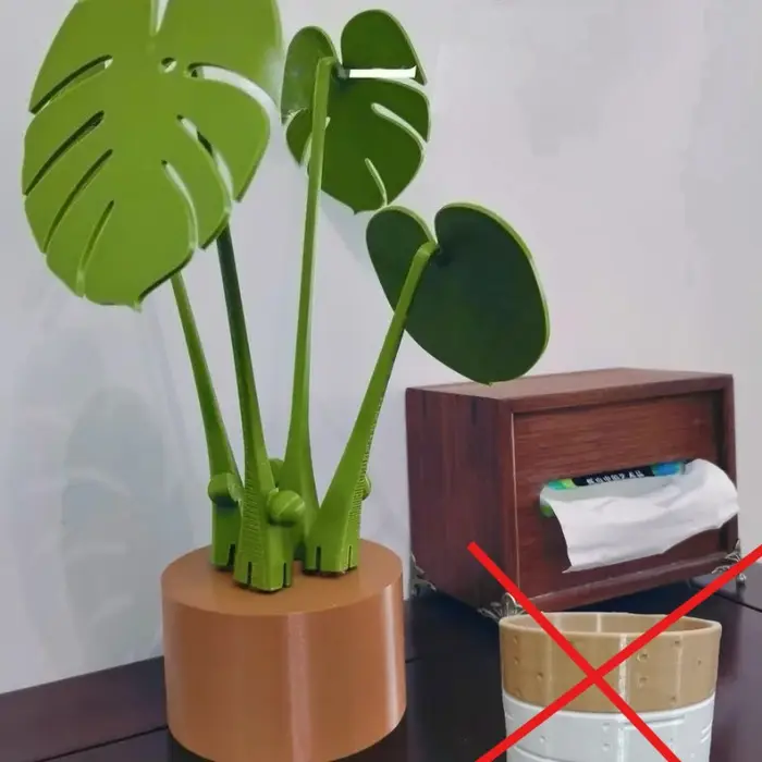 Monstera dessous de verre plante tortue bambou dessous de verre plante avec aimant impression 3D exp