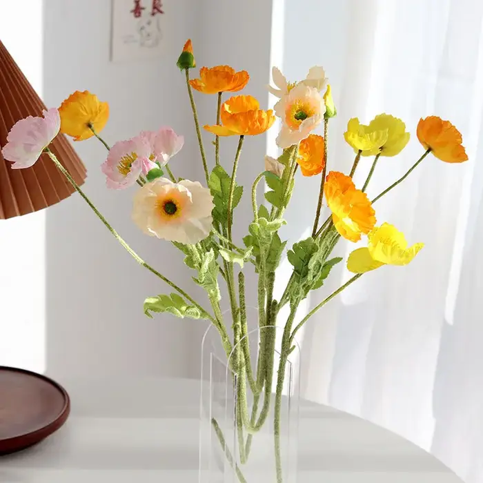 Fleurs artificielles pavot