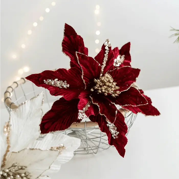 Fleur de Noël artificielle de haute qualité