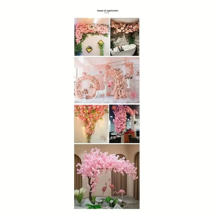 Fleur de cerisier artificielle rose blanc