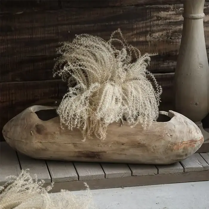 Pot de fleur en saule rustique Wabi-Sabi à Double bouche