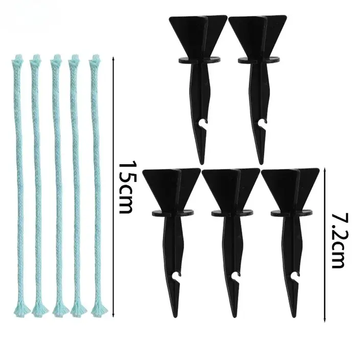 5/50 pièces – Kits d'arrosage automatique pour plantes d'intérieur avec pics absorbants et cordes en coton – Système