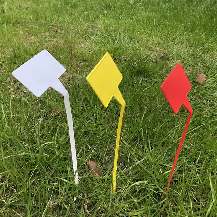 Marqueurs de plantes en plastique pour ornement de jardin, étiquettes retournées de type T, marqueur