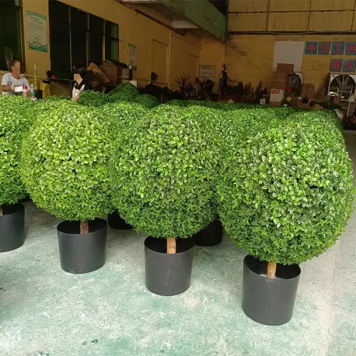 Simulation d'arbre à boules d'herbe de feuille de bayberry