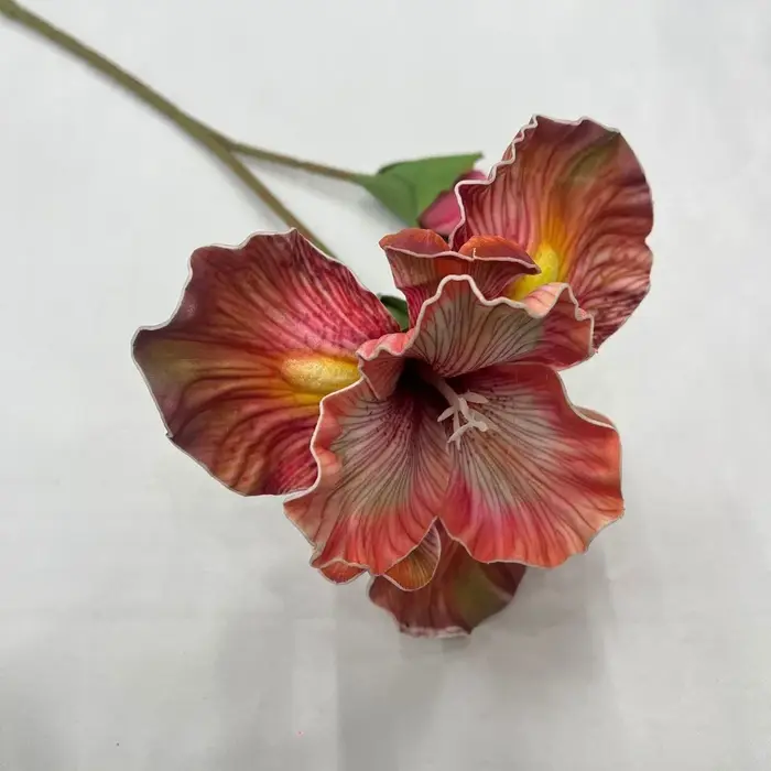 Fleurs d'iris artificielles réalistes de 45 cm - Texture EVA à 2 têtes |   Tues de peinture à l'huil