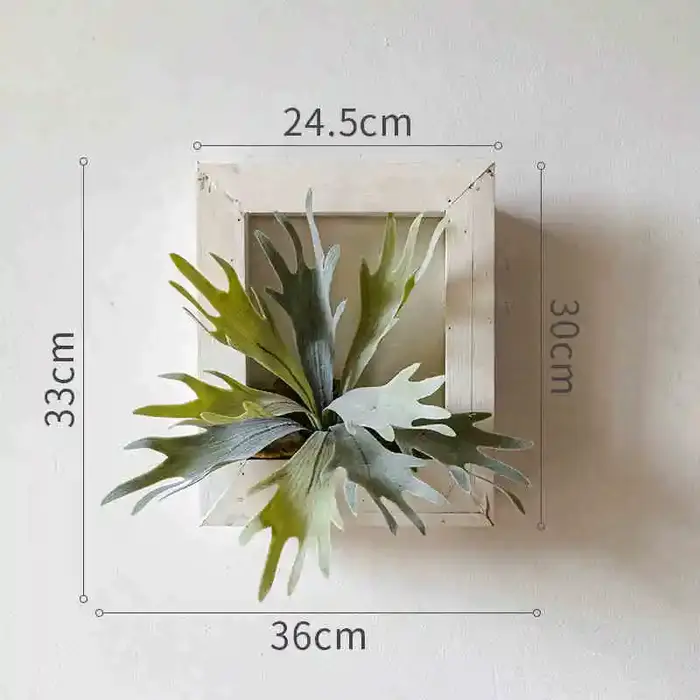 Plante tropicale artificielle tenture murale décoration bois de cerf fougère plante verte paysage af