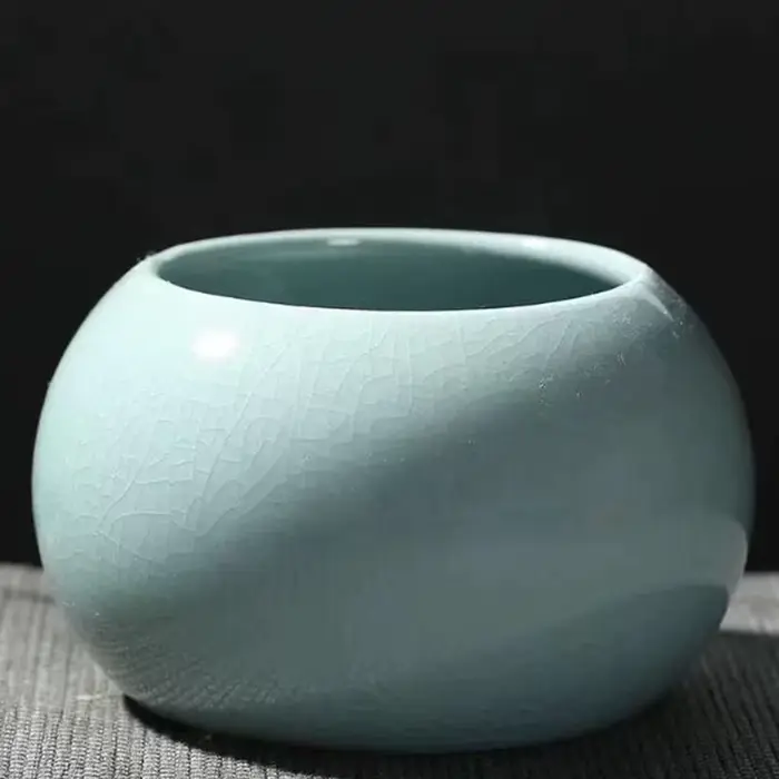 Geyao – Pot de plantes succulentes rond fait à la main
