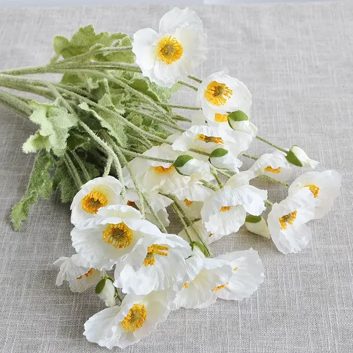 1 pièces fleur artificielle soie maïs coquelicot 53cm vraie touche fausse plante pour décoration de mariage fleurs