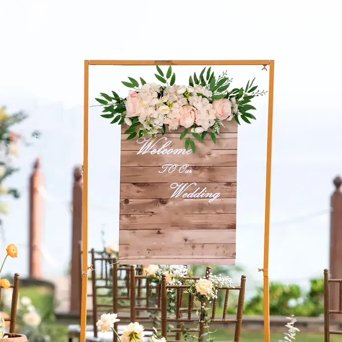 Fleurs artificielles en soie pour décorations d'arche de mariage