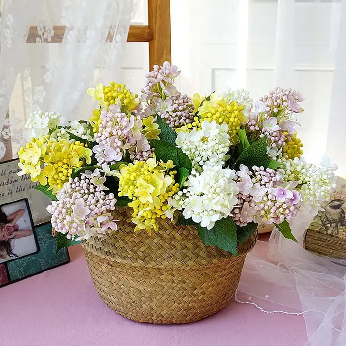 Fleur d'hortensia en soie