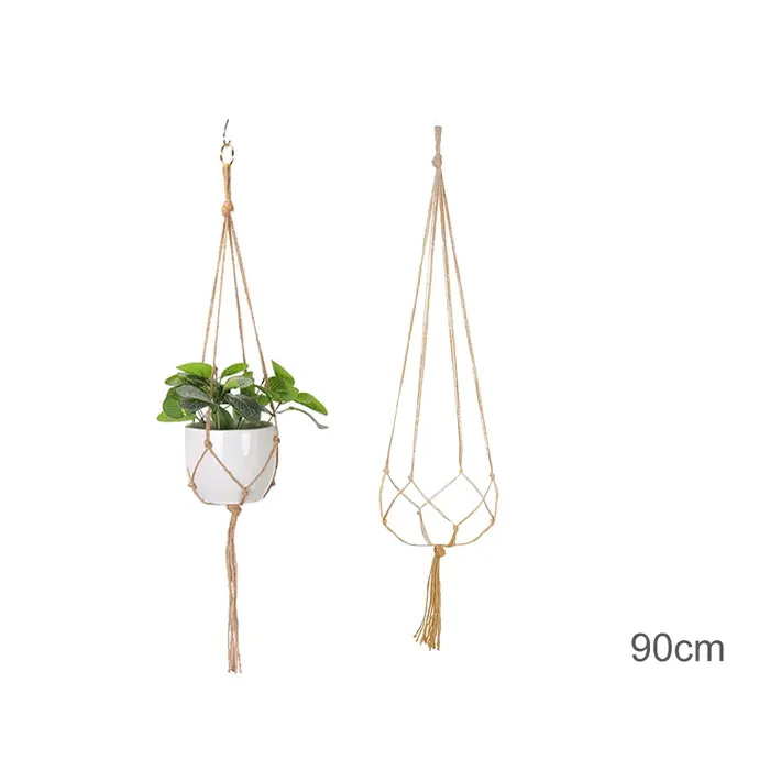 Panier suspendu pour plantes en macramé fait à la main, support pour Pots de jardin, balcon, décorat
