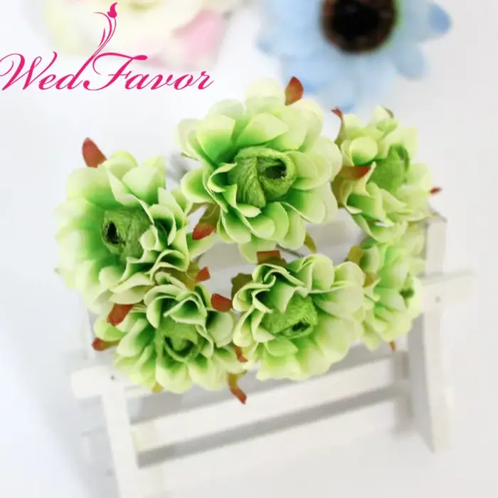 Fleurs de chrysanthème artificielles en velours