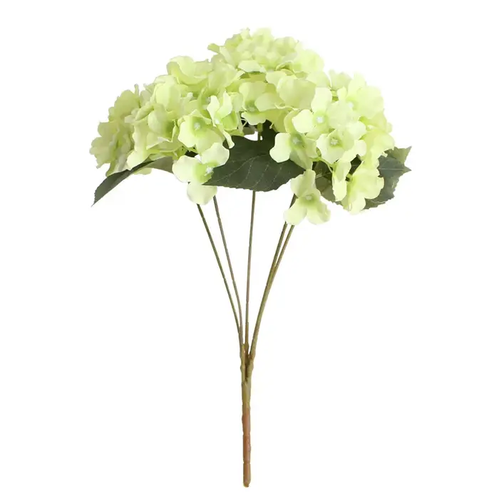 Fleurs artificielles d'hortensia 17 pouces, 5 têtes, décoration fraîche pour la maison, décoration de mariage, Arrangement de Table, fausse affichage Floral, photographie
