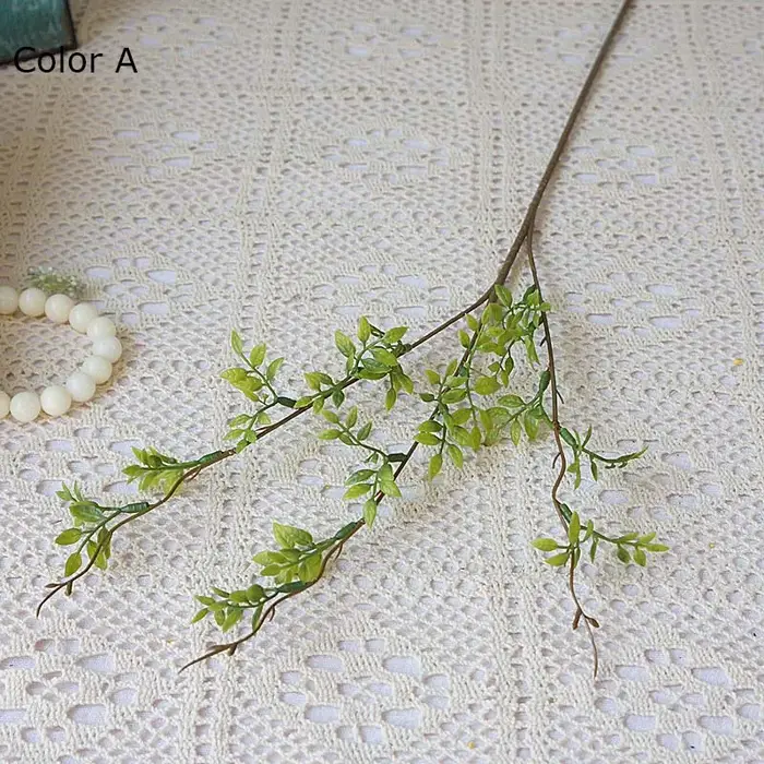 Fleur artificielle réaliste et vive, 64cm, fausse feuille animée, trois Branches, plante pour la mai
