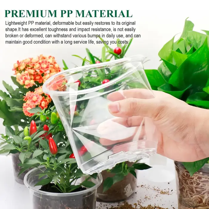 30 paquets de pots de pépinière transparents de 3