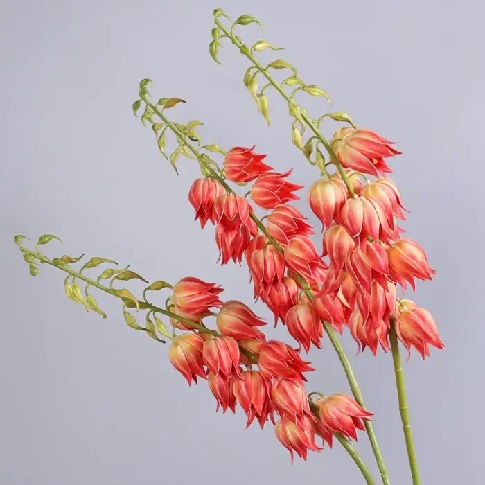 Tige de Yucca Artificielle en Forme de Cloche, Toucher Réaliste, Aspect Soie, Fleur Suspendue, Longue Tige, Faux Yucca en Plastique pour Décoration d'Événements