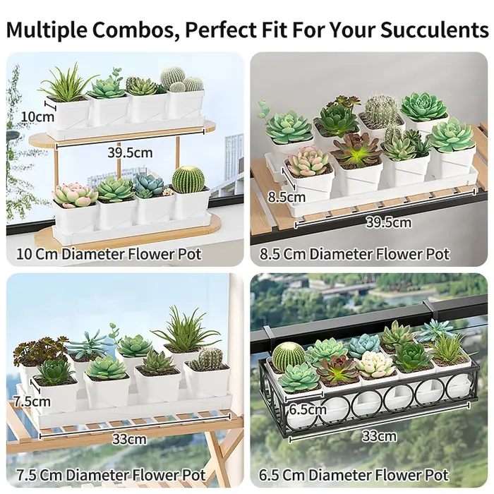 Pot à succulentes minimaliste nordique avec plateau