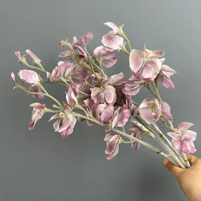 10 pièces de fausses fleurs de pois parfumées à toucher réel