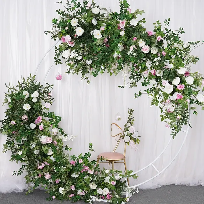 A7794 chemin de rangée de fleurs pour toile de fond de mariage