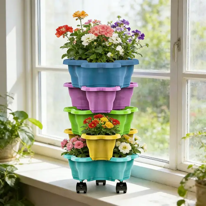 Jardinière à fraises empilable à 4/5 niveaux
