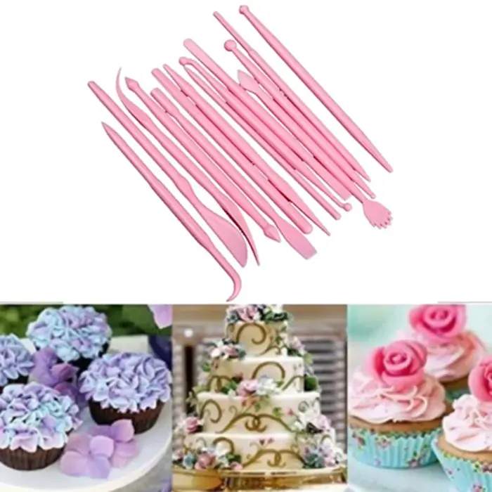 14 pièces/ensemble gâteau sculpté groupe Fondant gâteau sucre fleur Sculpture groupe façonnage cuisson bricolage outils de décoration Gumpaste moules