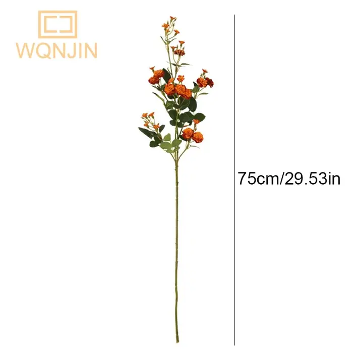 WQNJIN-Mini Poubelle Européenne Rétro de Haute Qualité, Branche Longue, Fleurs Artificielles, Centre de Table pour la Maison, Décor de Chambre, 75cm