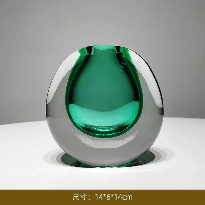 Vase à fleurs glacé Chic avec Design de gouttelettes, pour décoration de salon et de Table à manger,