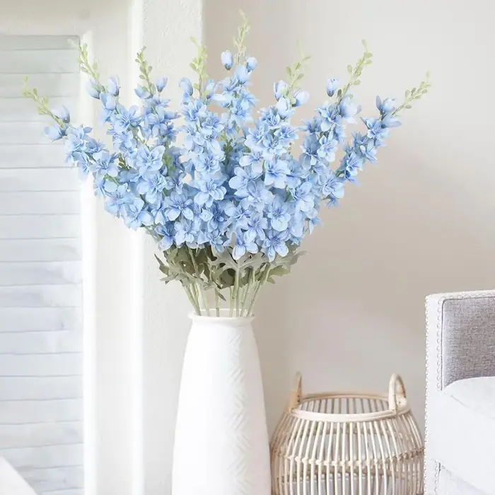 2 pièces Delphinium fleurs artificielles 85cm fausses