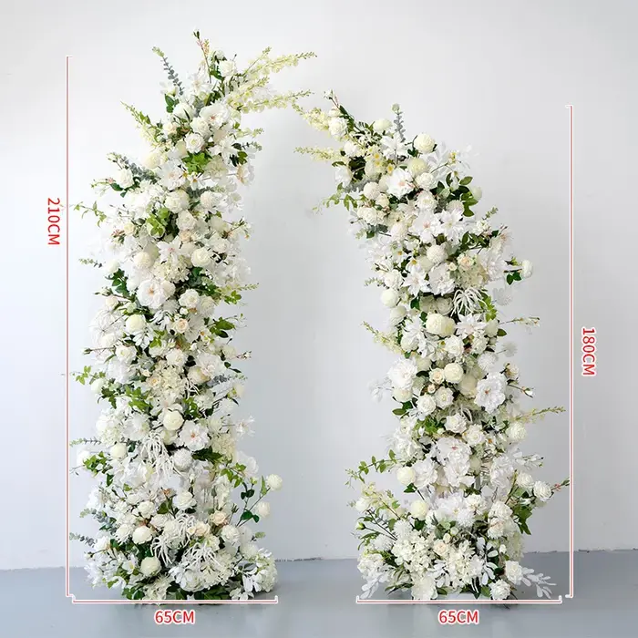 Arc de Corne Florale, Fleurs Artificielles pour Décoration de Mariage