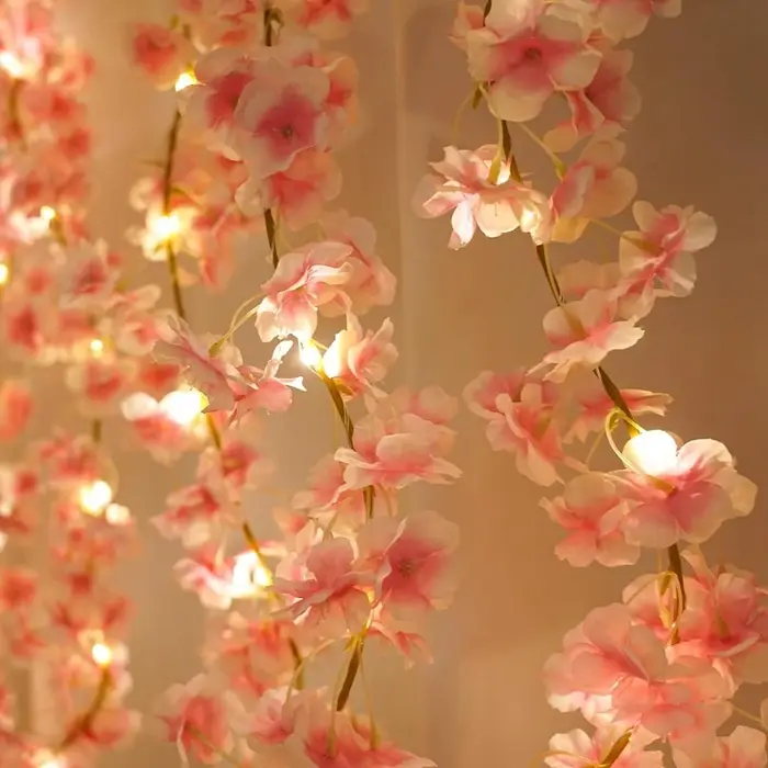 KaCarlArtificial Pink Flowers Vine