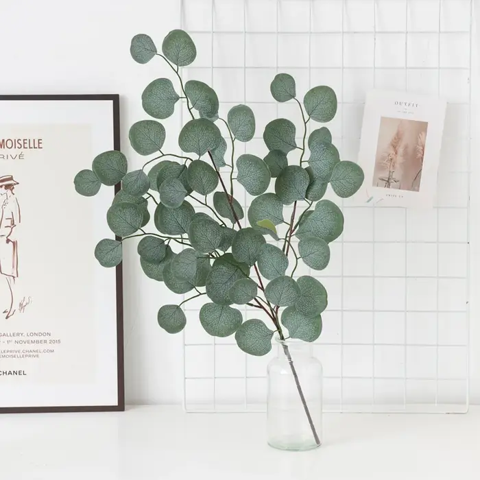 Plantes artificielles feuille d'eucalyptus vigne saint valentin décoration Vase maison chambre mariage jardin arc de roses Scrapbooking fausses fleurs