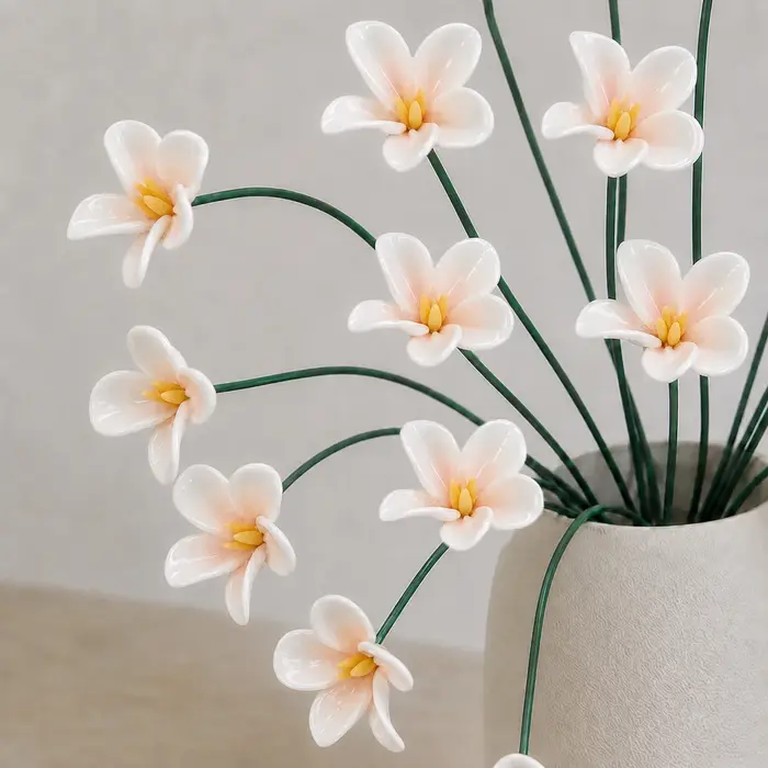 8 fleurs en céramique pour la décoration de la maison