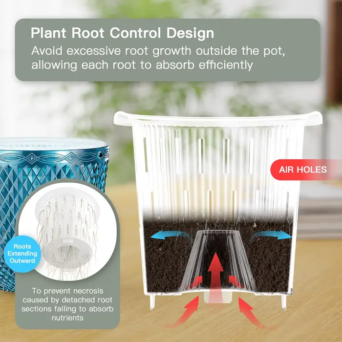 Lot de 2 pots auto-arrosants de 5
