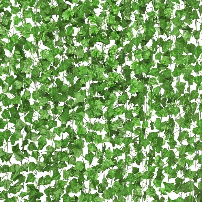 Plante artificielle feuille de lierre vert guirlande murale en soie suspendue vigne maison jardin décoration fête de mariage bricolage fausses feuilles de couronne