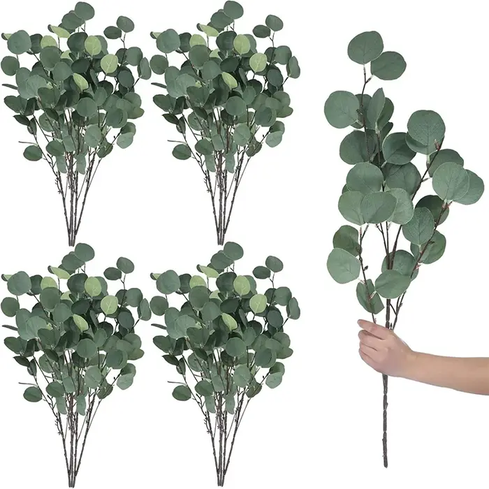 Bouquet de plantes artificielles d'eucalyptus, 1 pièce, tige de Branche verte de 60cm, pour décorati