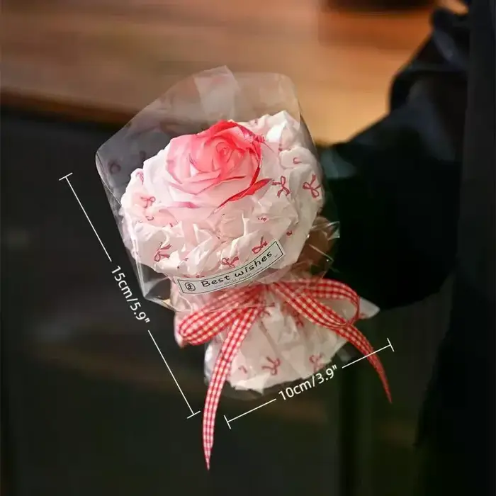 Bouquet de roses artificielles pour Noël